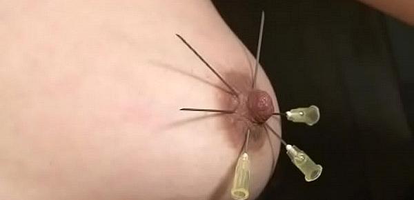  japan BDSM piercing nipple and electric shock